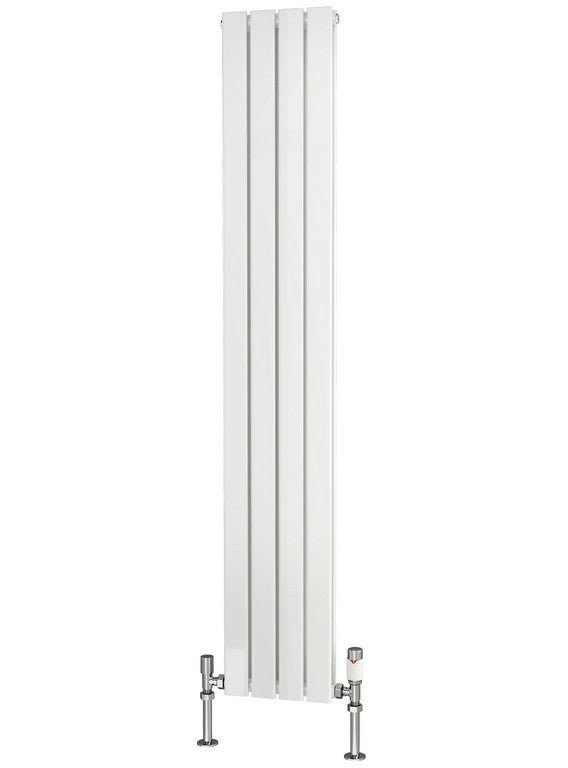 Traderad Flat Tube Steel White Vertical Designer Radiators