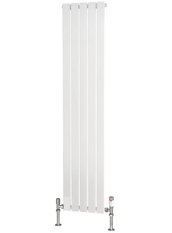 Traderad Flat Tube Steel White Vertical Designer Radiators