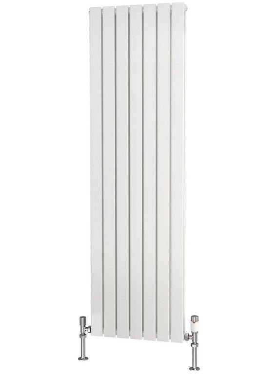 Traderad Flat Tube Steel White Vertical Designer Radiators