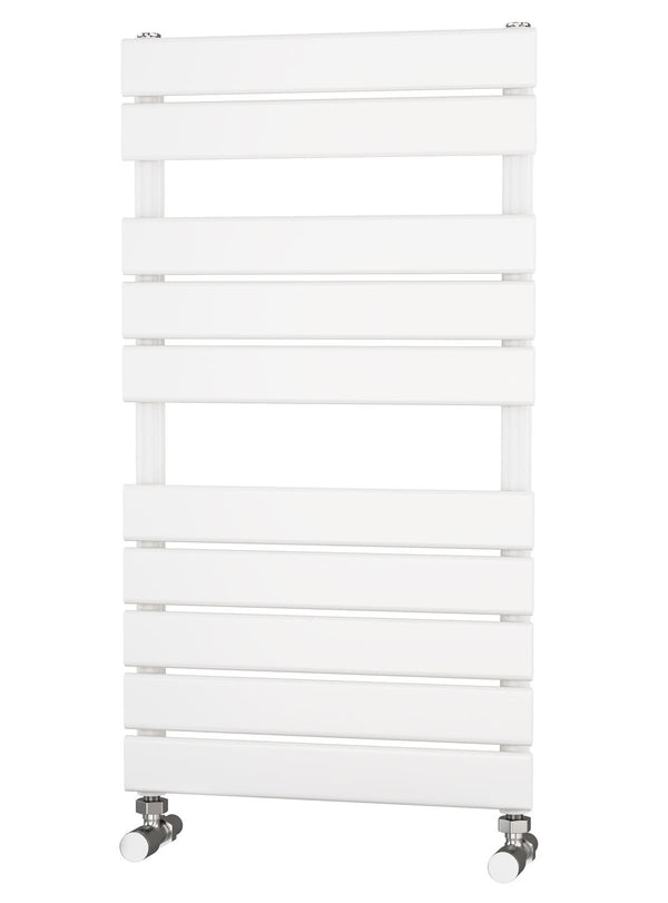 Traderad Flat Tube White Designer Heated Towel Rails