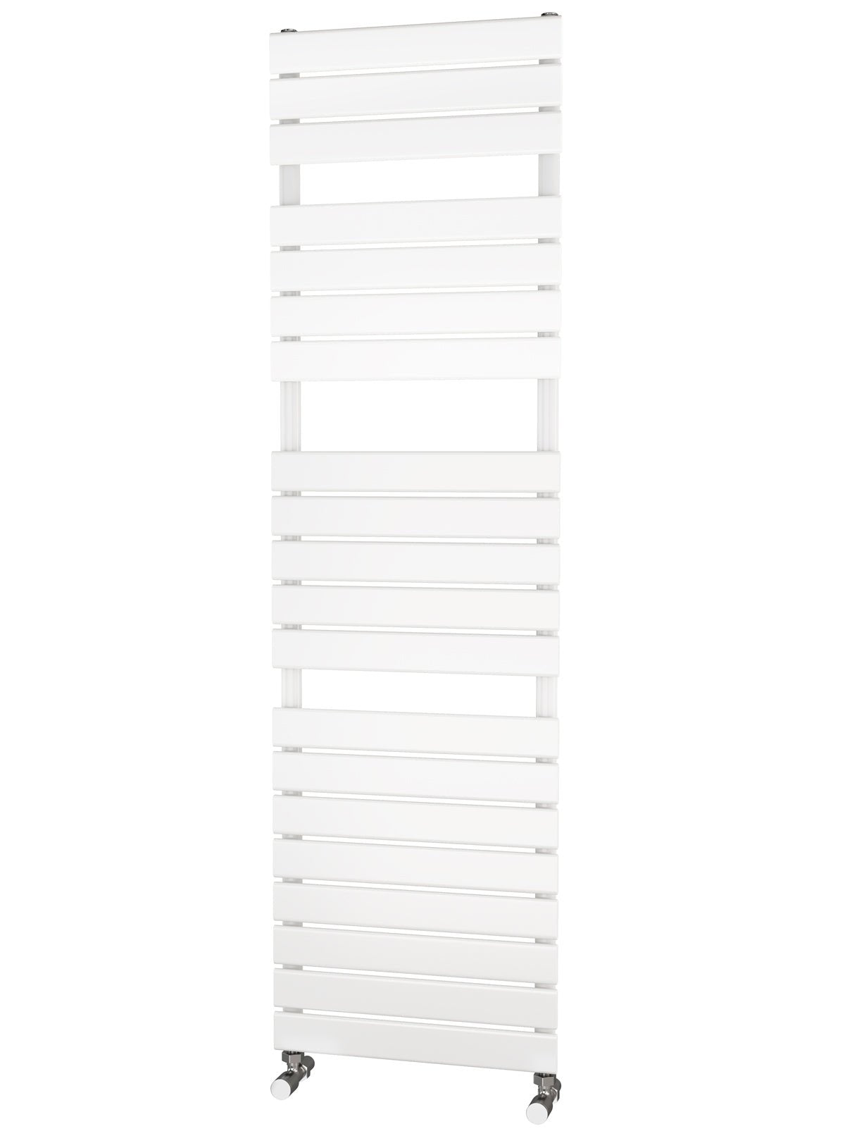 Traderad Flat Tube White Designer Heated Towel Rails