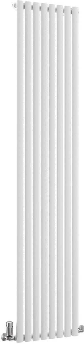 TradeRad Oval White Steel Vertical Designer Radiators