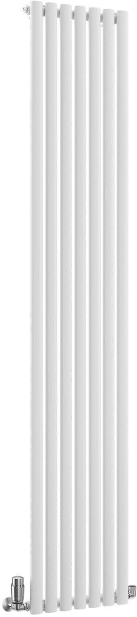 TradeRad Oval White Steel Vertical Designer Radiators