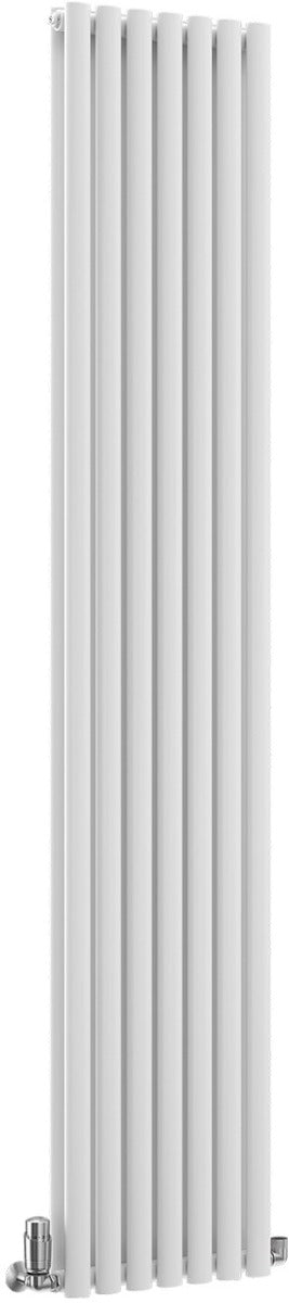 TradeRad Oval White Steel Vertical Designer Radiators