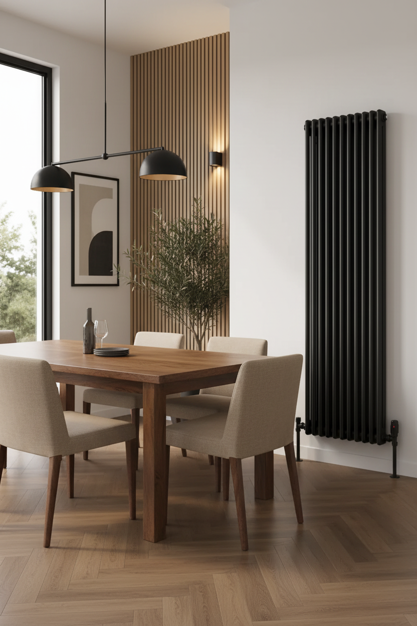 Traderad- Paragon 2&3 Vertical Column Radiator - Black