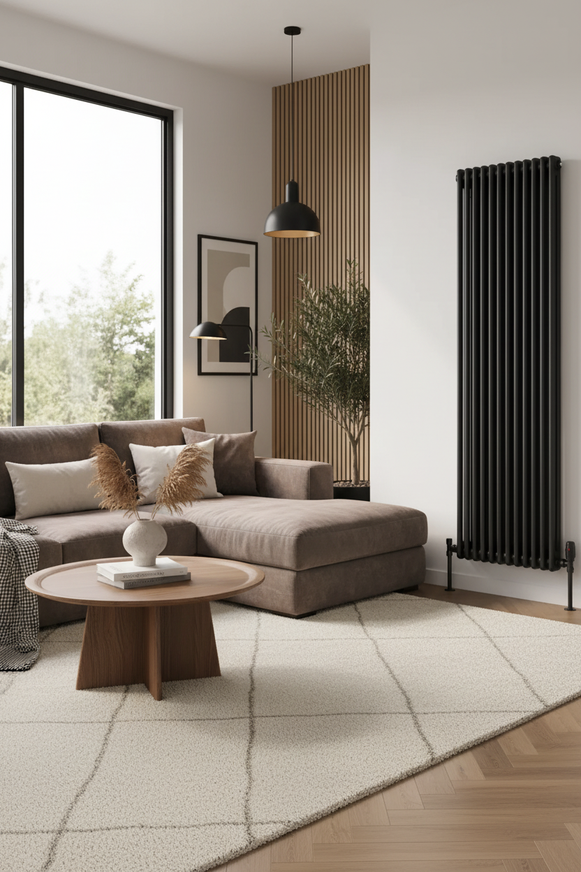 Traderad- Paragon 2&3 Vertical Column Radiator - Black