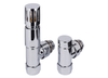 TradeRad Pistol TRV Thermostatic Radiator Valve Angled Chrome