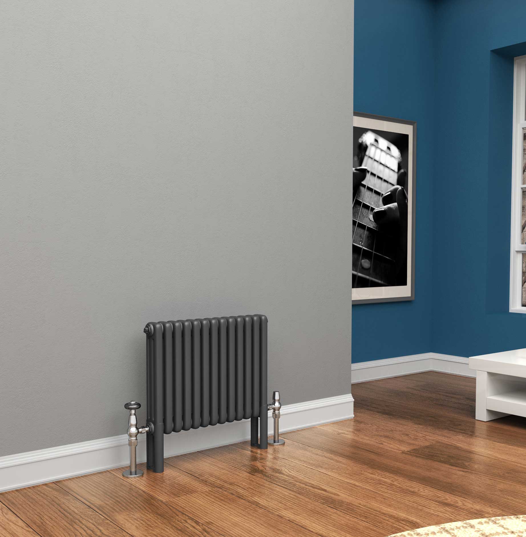 TradeRad Premium Anthracite Horizontal 3 Or 4 Column Radiators