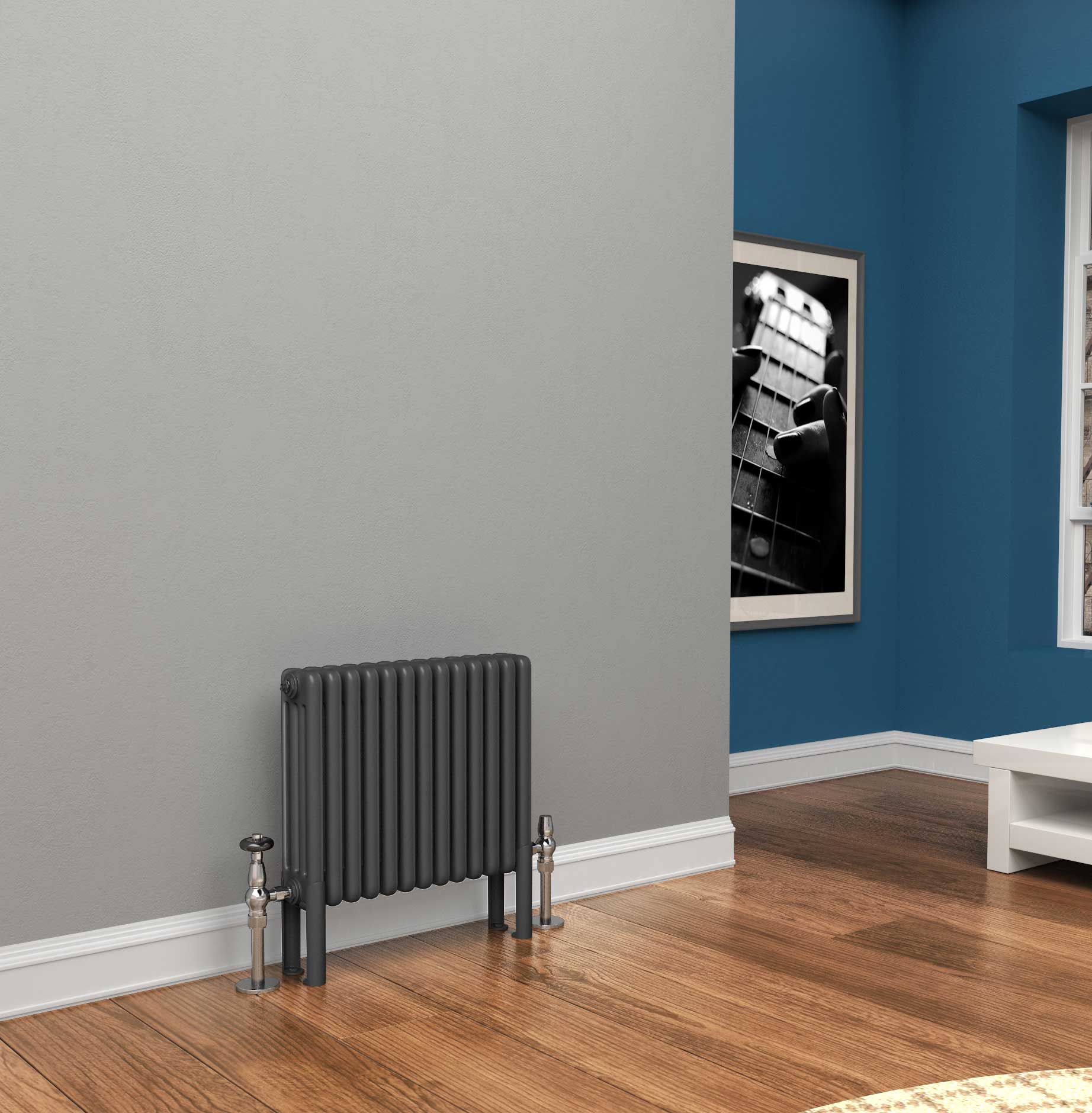 TradeRad Premium Anthracite Horizontal 3 Or 4 Column Radiators