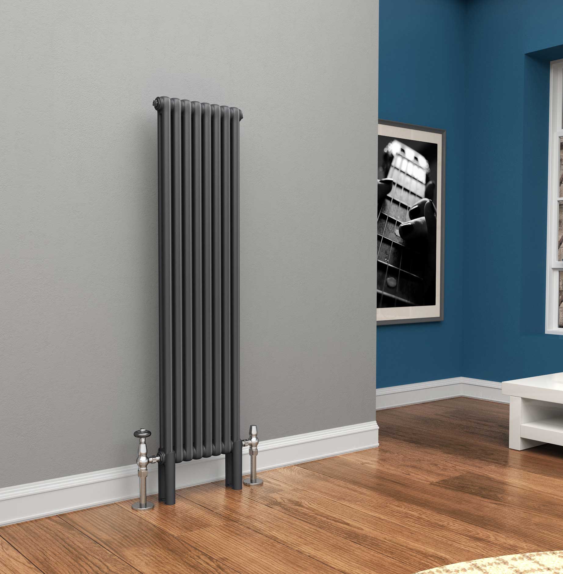 TradeRad Premium Anthracite Vertical 2/3 Column Radiators