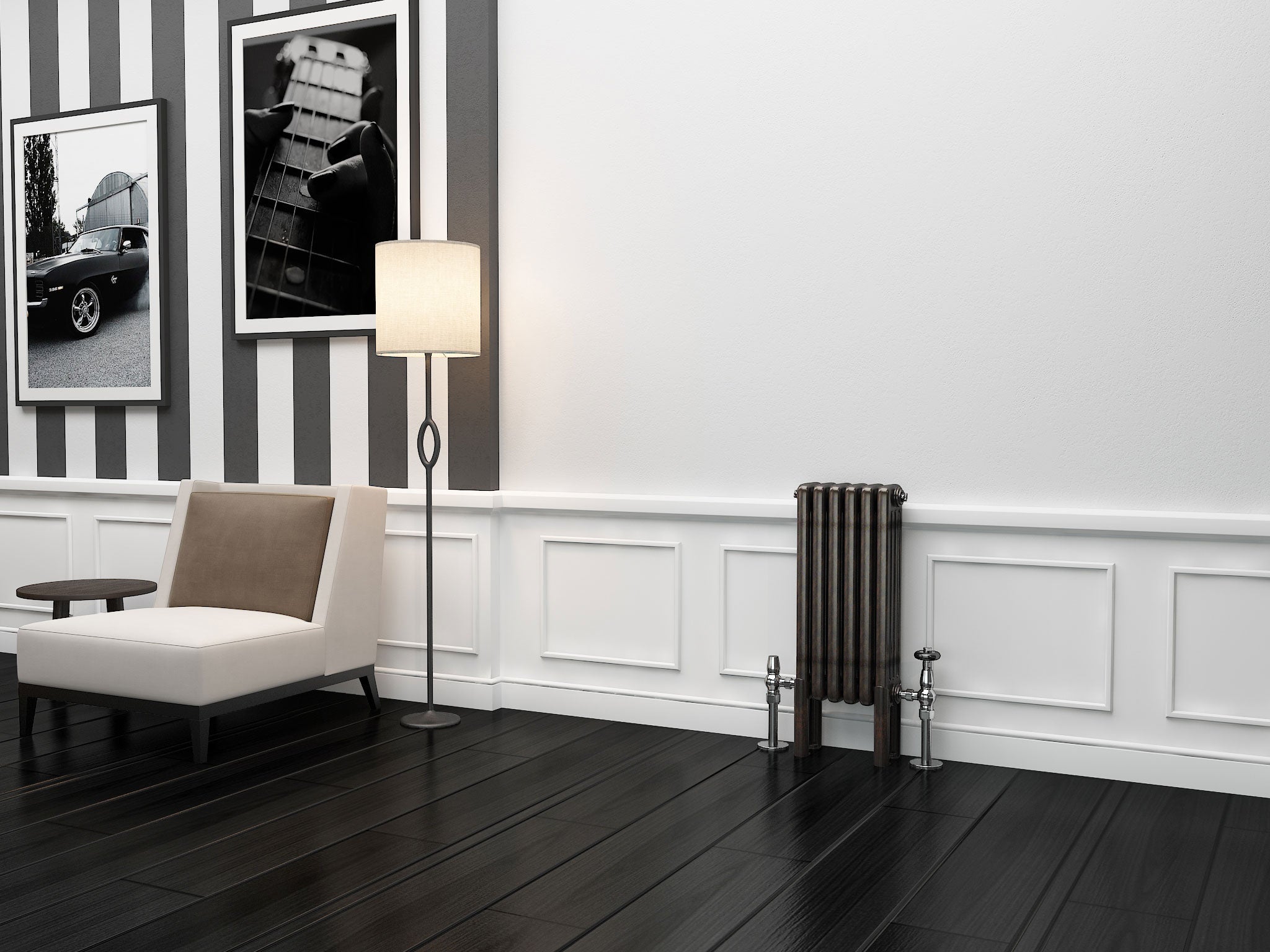 TradeRad Premium Raw Metal Lacquer Horizontal Column Radiator