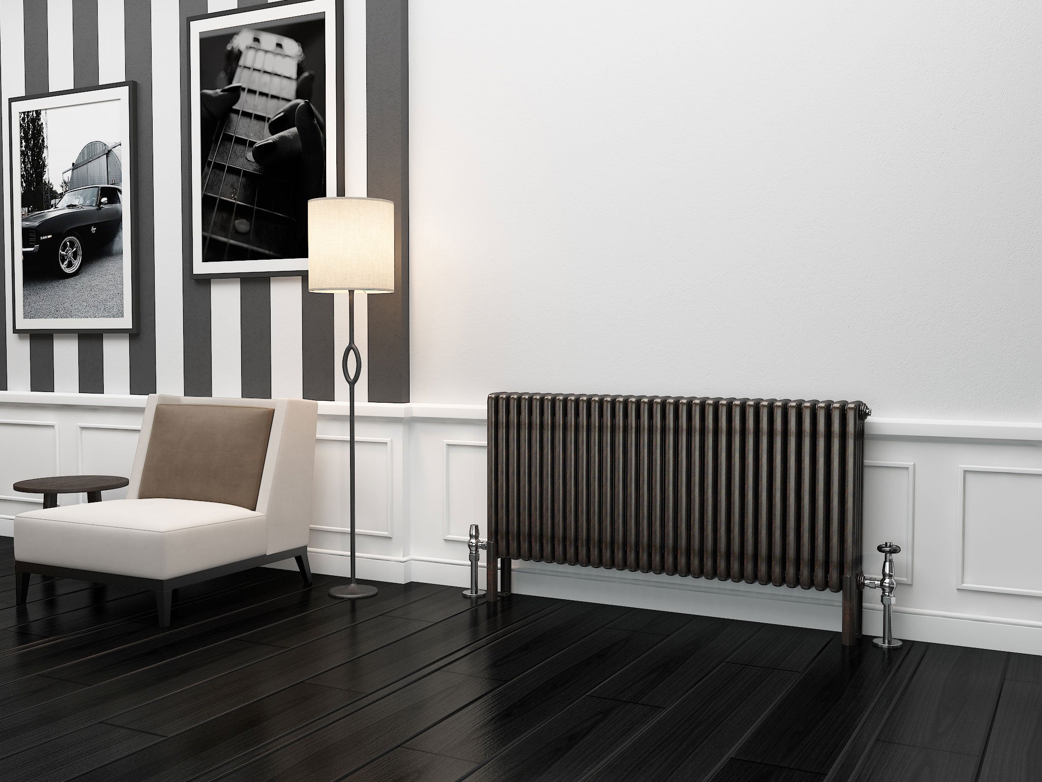 TradeRad Premium Raw Metal Lacquer Horizontal Column Radiator