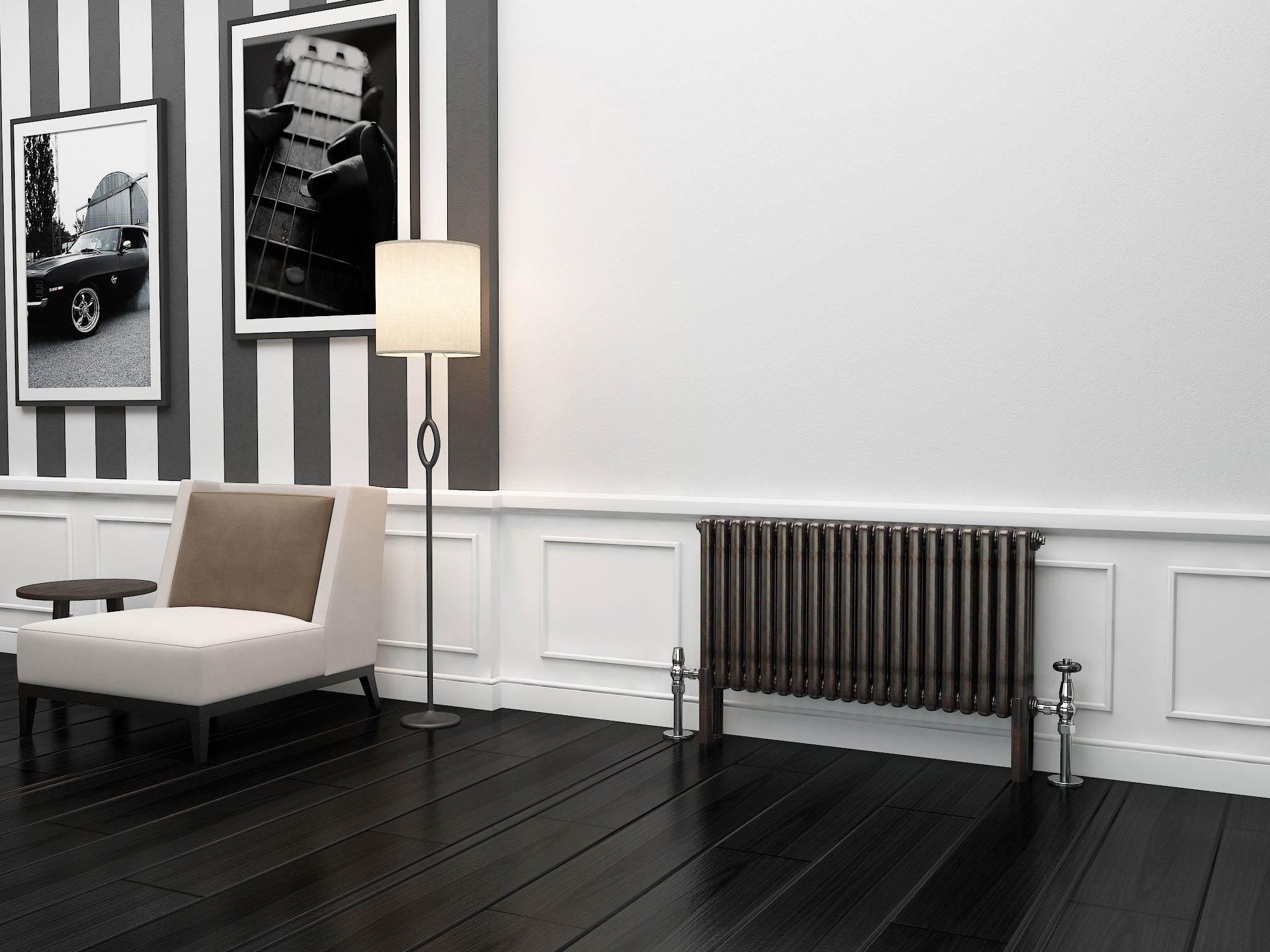 TradeRad Premium Raw Metal Lacquer Horizontal Column Radiator