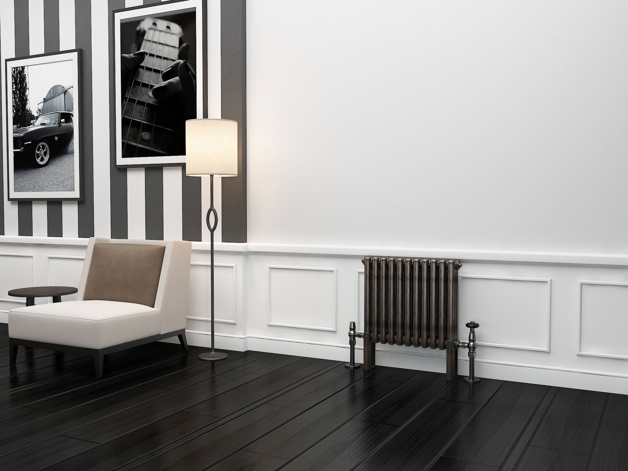 TradeRad Premium Raw Metal Lacquer Horizontal Column Radiator