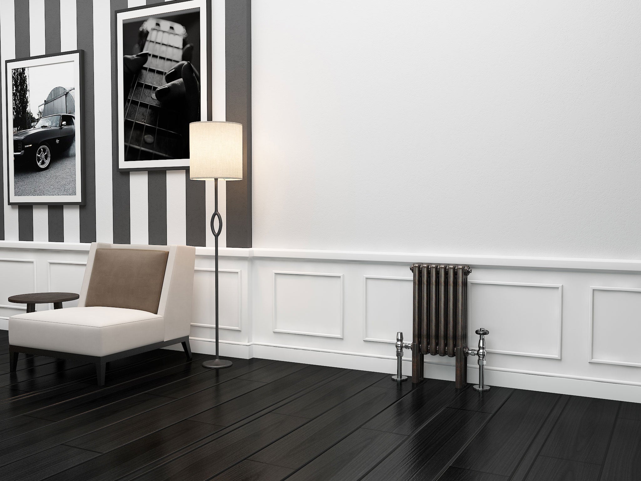 TradeRad Premium Raw Metal Lacquer Horizontal Column Radiator