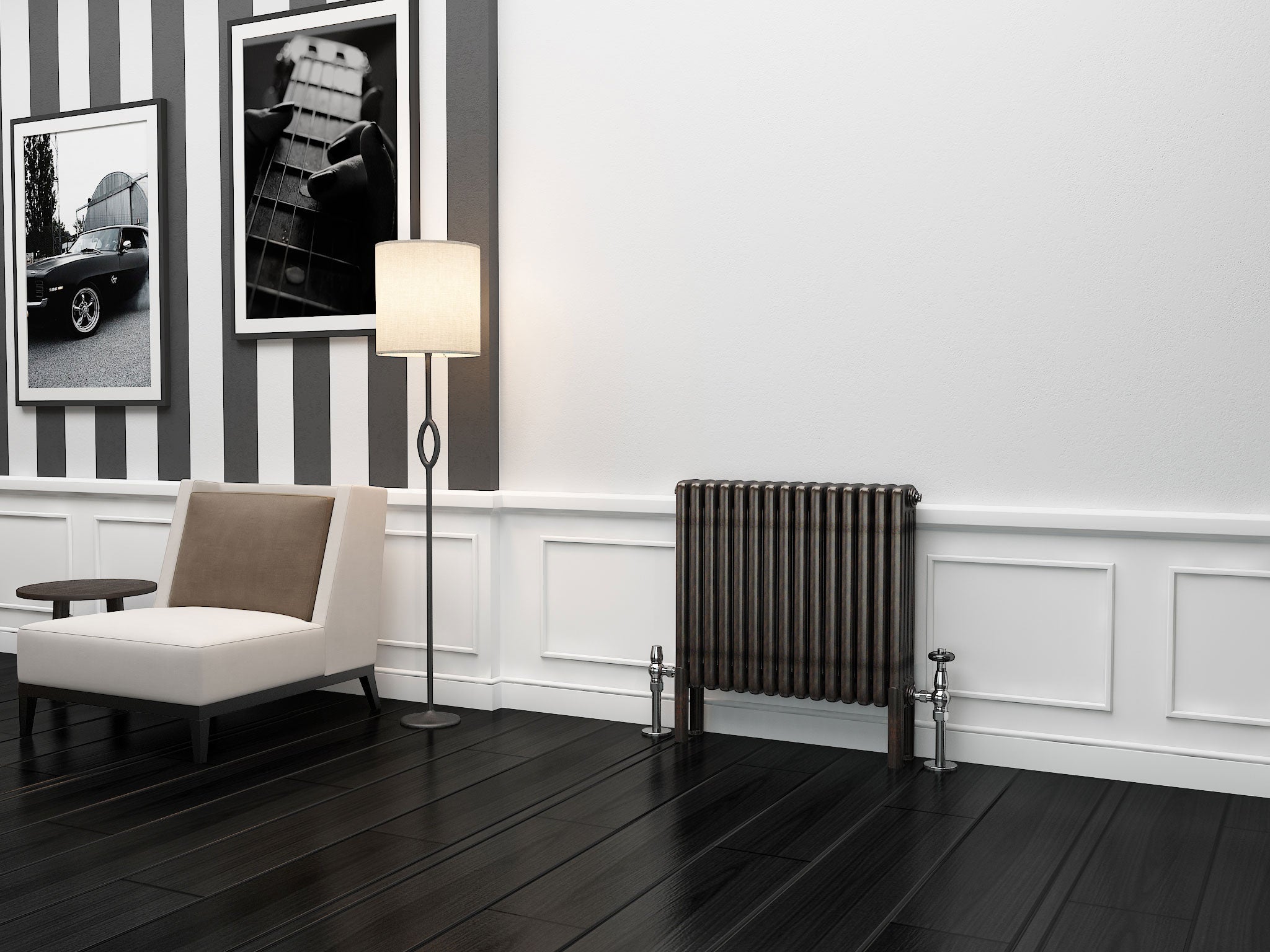 TradeRad Premium Raw Metal Lacquer Horizontal Column Radiator