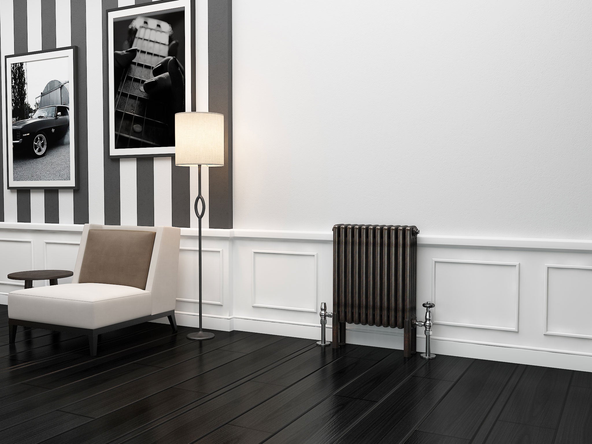 TradeRad Premium Raw Metal Lacquer Horizontal Column Radiator