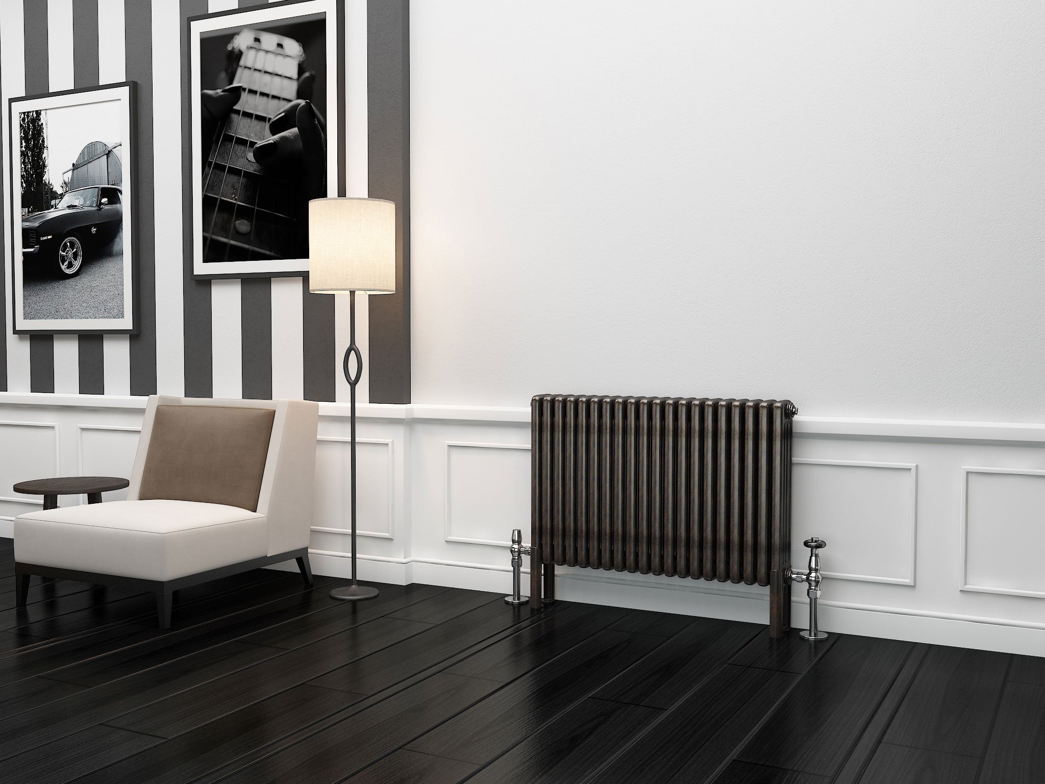TradeRad Premium Raw Metal Lacquer Horizontal Column Radiator