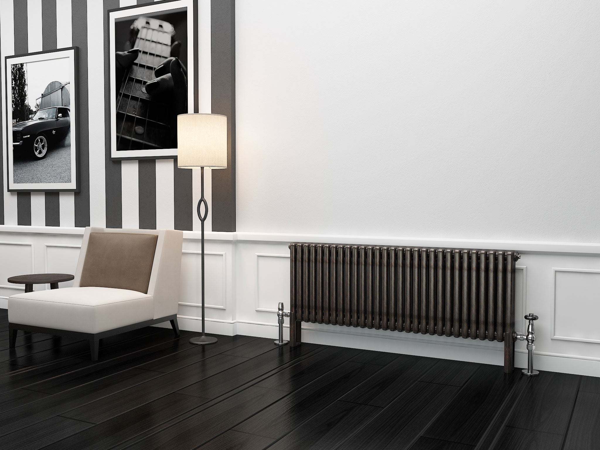 TradeRad Premium Raw Metal Lacquer Horizontal Column Radiator