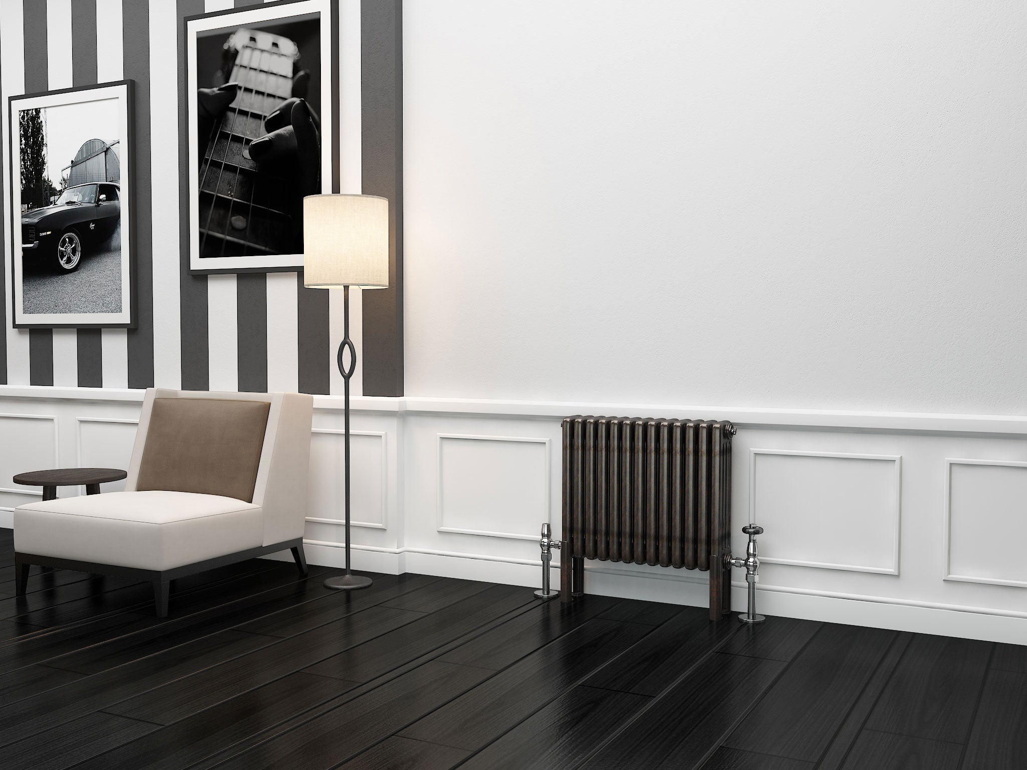 TradeRad Premium Raw Metal Lacquer Horizontal Column Radiators