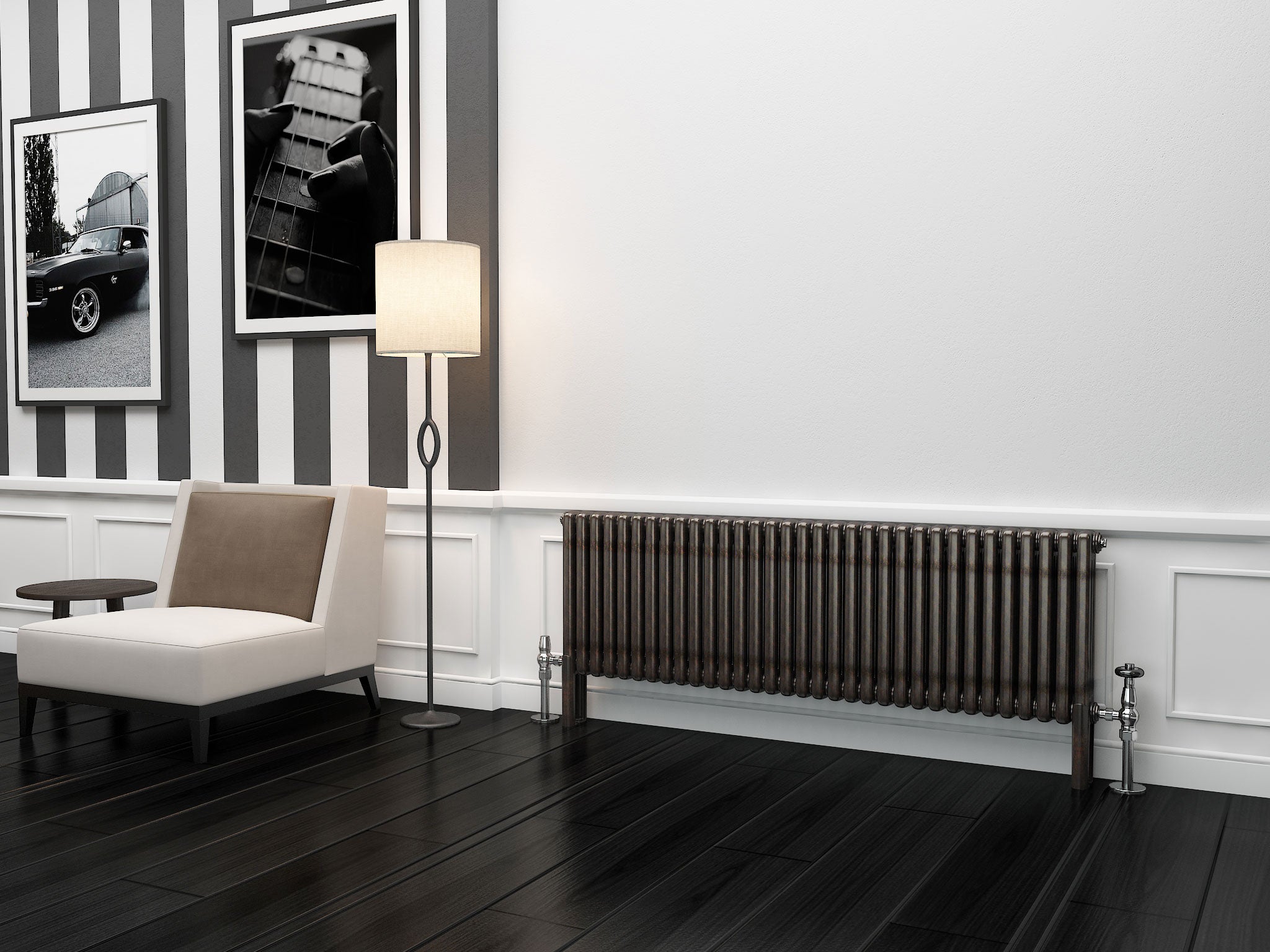 TradeRad Premium Raw Metal Lacquer Horizontal Column Radiators