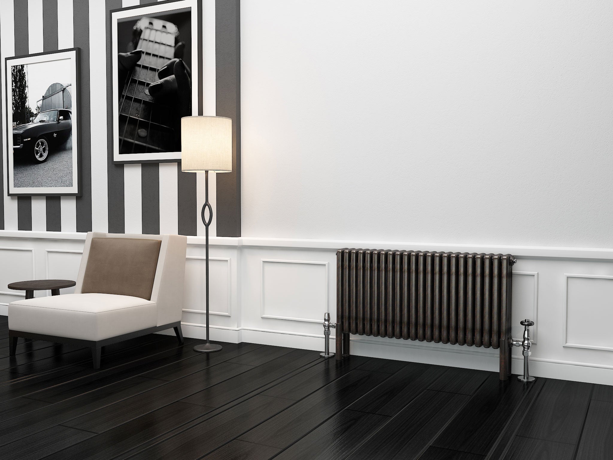 TradeRad Premium Raw Metal Lacquer Horizontal Column Radiators