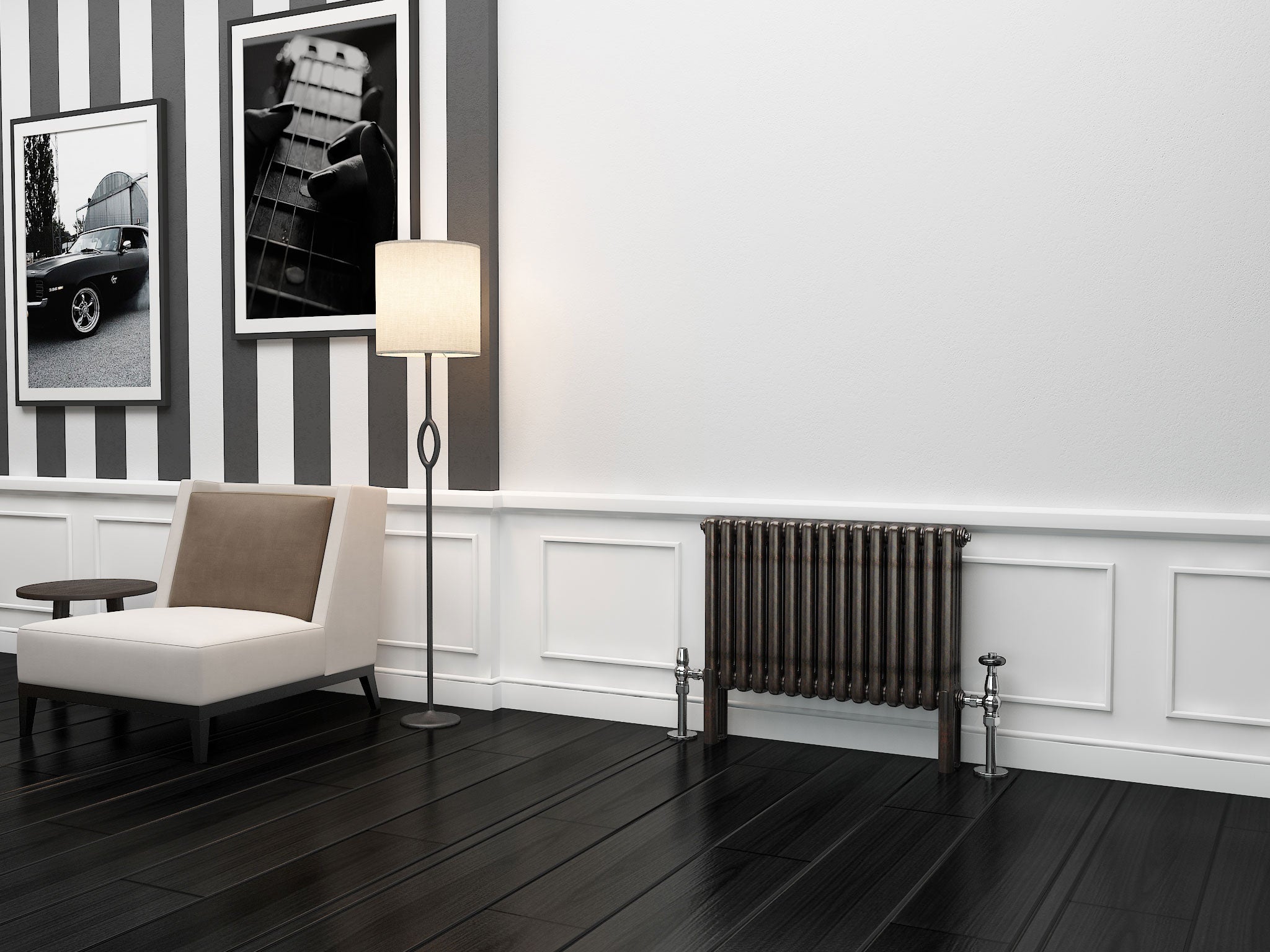 TradeRad Premium Raw Metal Lacquer Horizontal Column Radiators