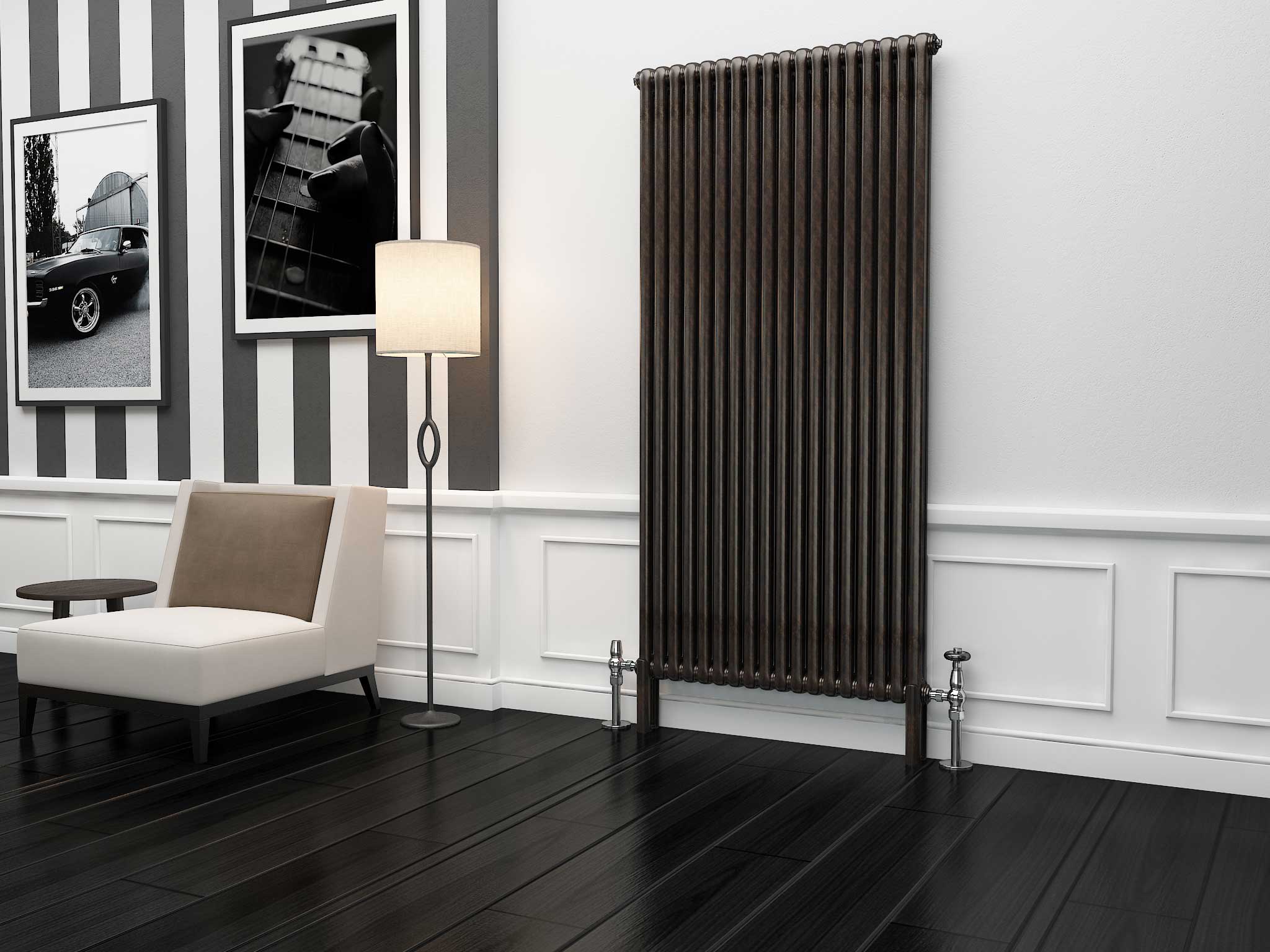 TradeRad Premium Raw Metal Lacquer Vertical Column Radiators