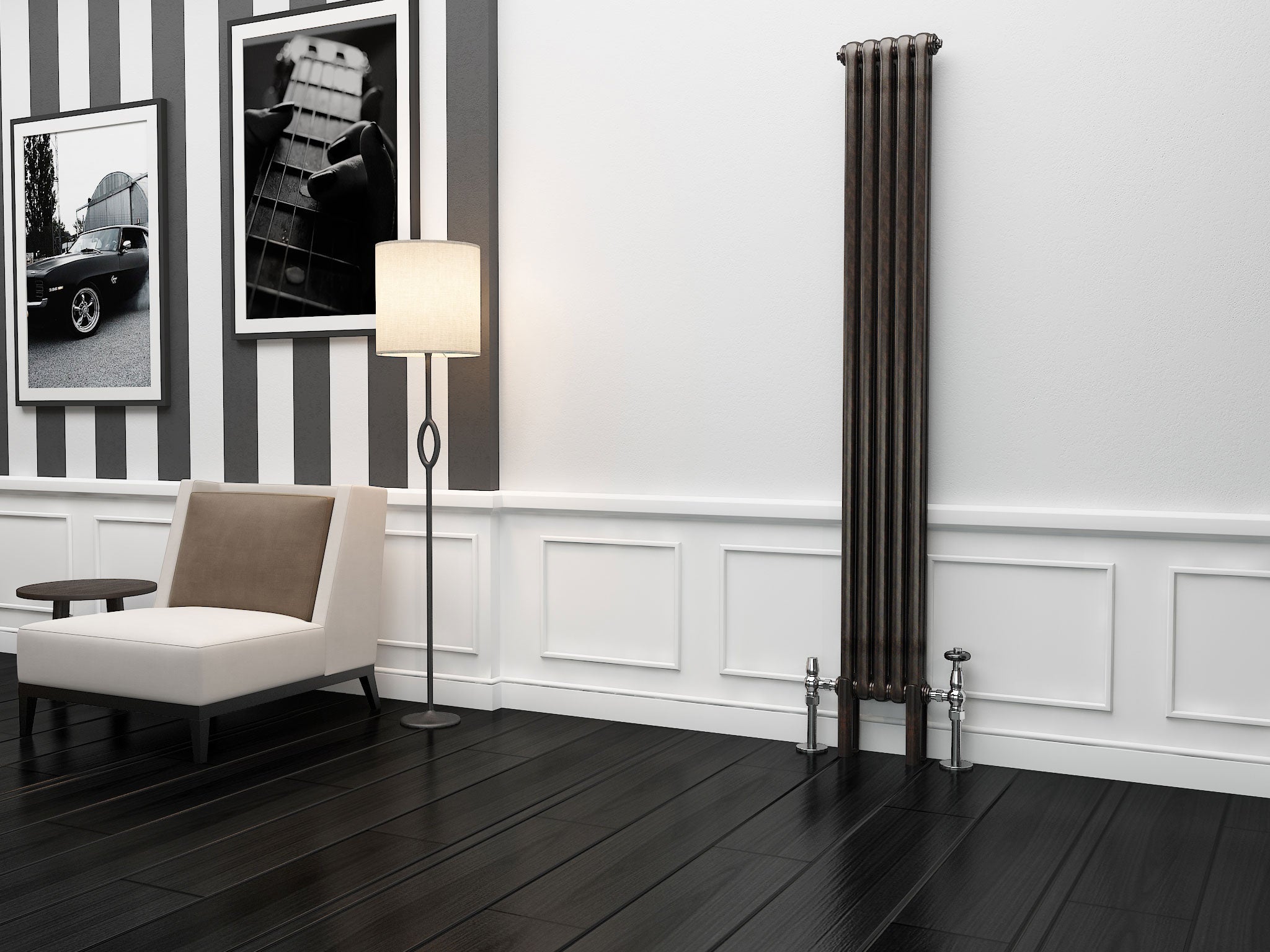 TradeRad Premium Raw Metal Lacquer Vertical Column Radiators