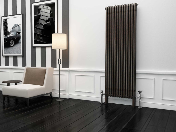 TradeRad Premium Raw Metal Lacquer Vertical Column Radiators