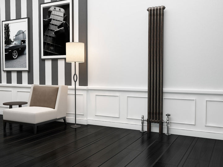 TradeRad Premium Raw Metal Lacquer Vertical Column Radiators