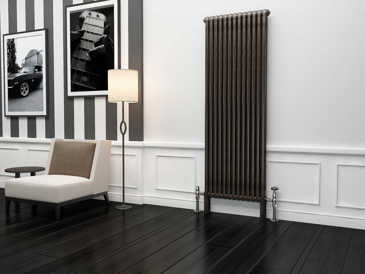 TradeRad Premium Raw Metal Lacquer Vertical Column Radiators