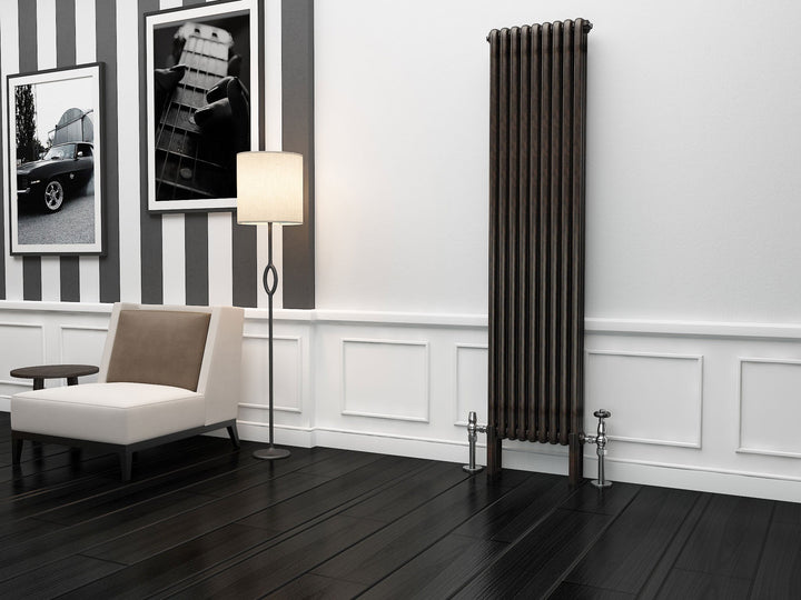 TradeRad Premium Raw Metal Lacquer Vertical Column Radiators