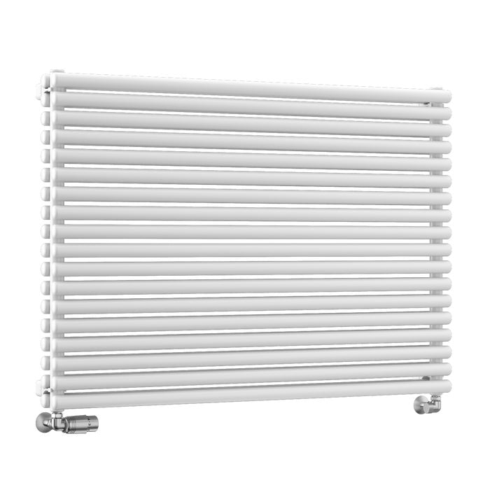 TradeRad Premium Steel Round Tube White Horizontal Designer Radiators