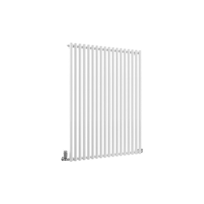 TradeRad Premium Steel Round Tube White Horizontal Designer Radiators