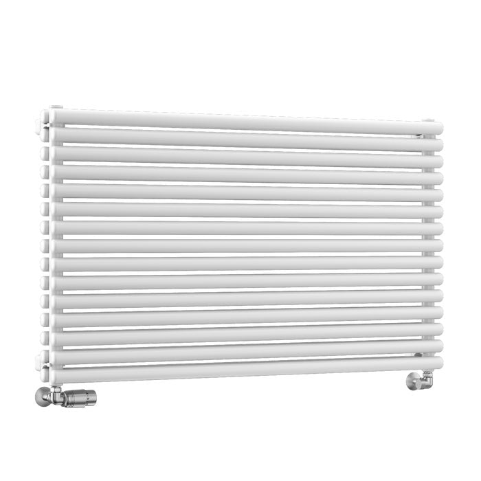 TradeRad Premium Steel Round Tube White Horizontal Designer Radiators