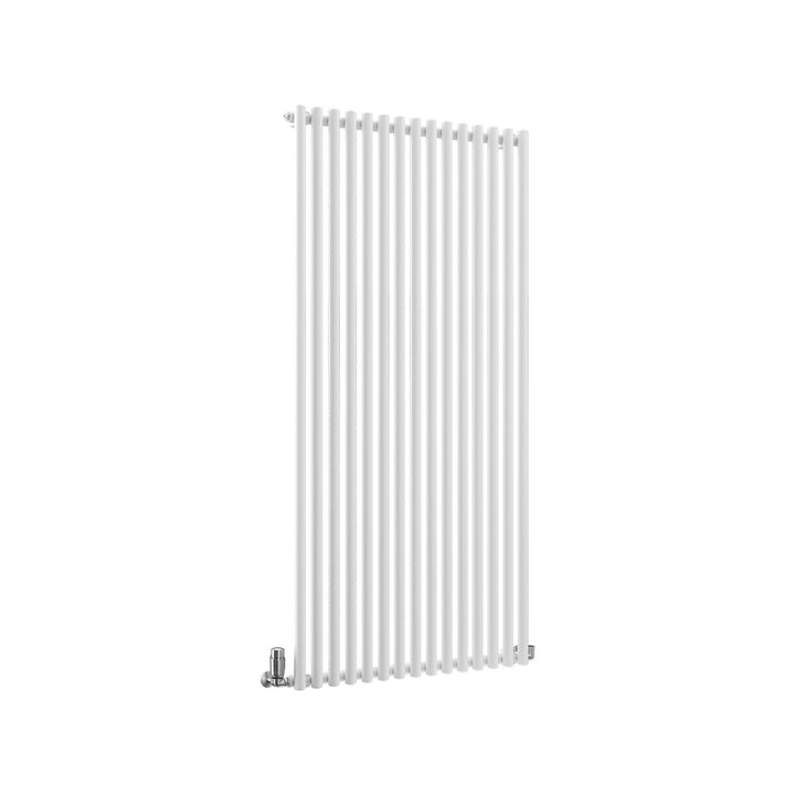 TradeRad Premium Steel Round Tube White Vertical Designer Radiators