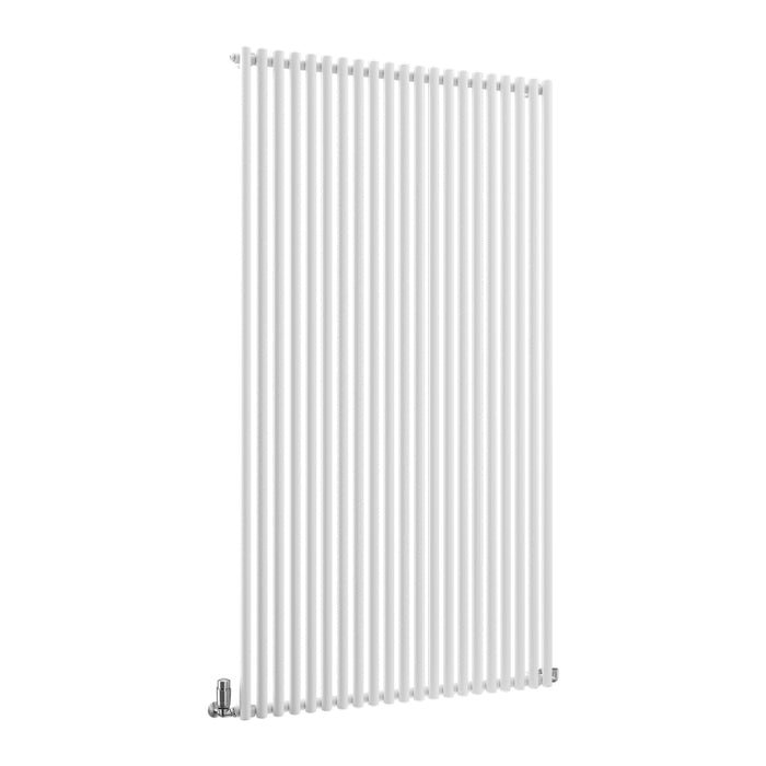 TradeRad Premium Steel Round Tube White Vertical Designer Radiators