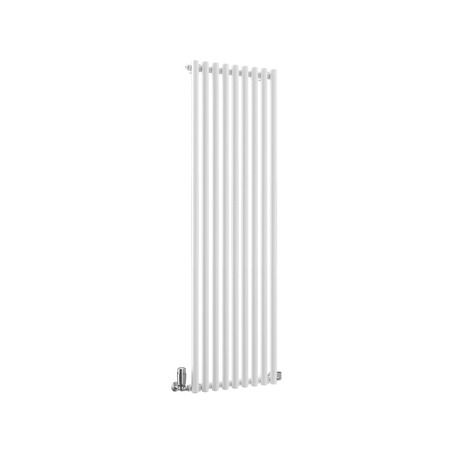 TradeRad Premium Steel Round Tube White Vertical Designer Radiators