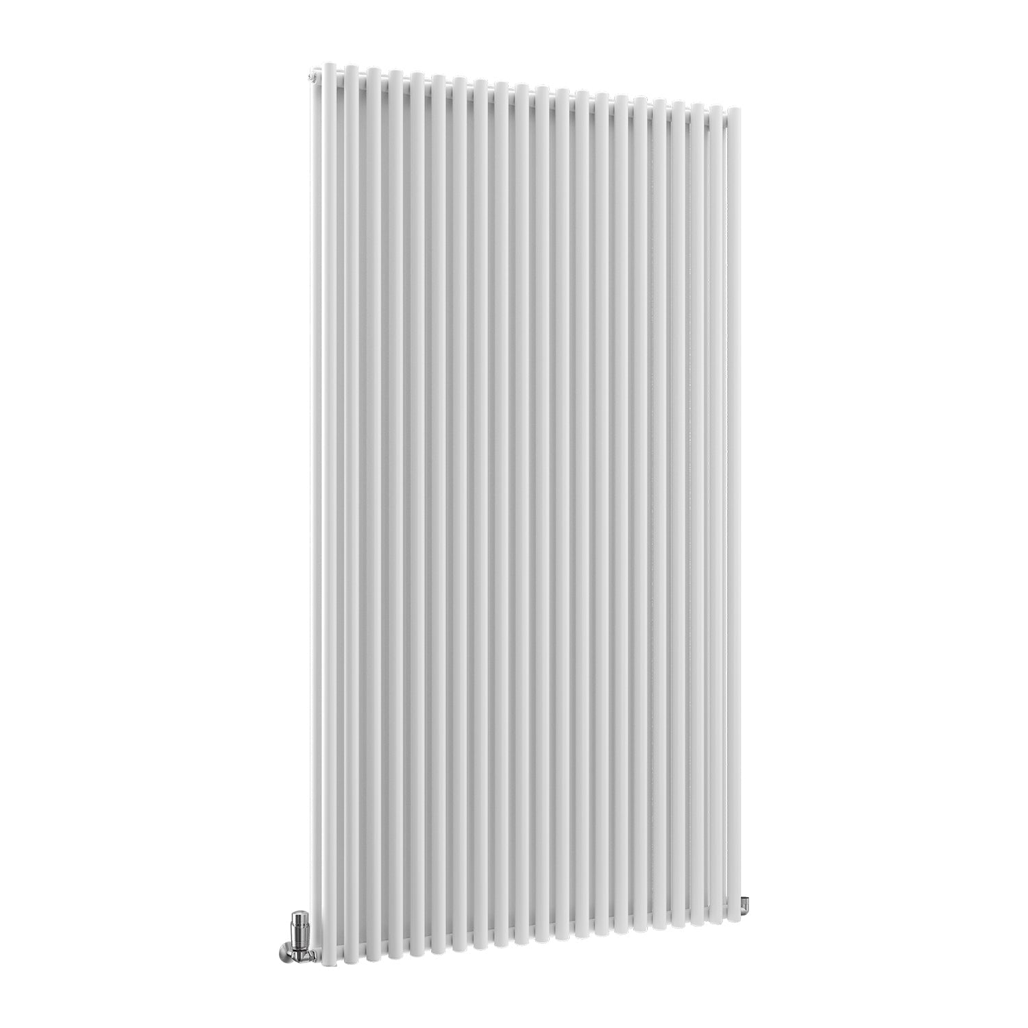TradeRad Premium Steel Round Tube White Vertical Designer Radiators