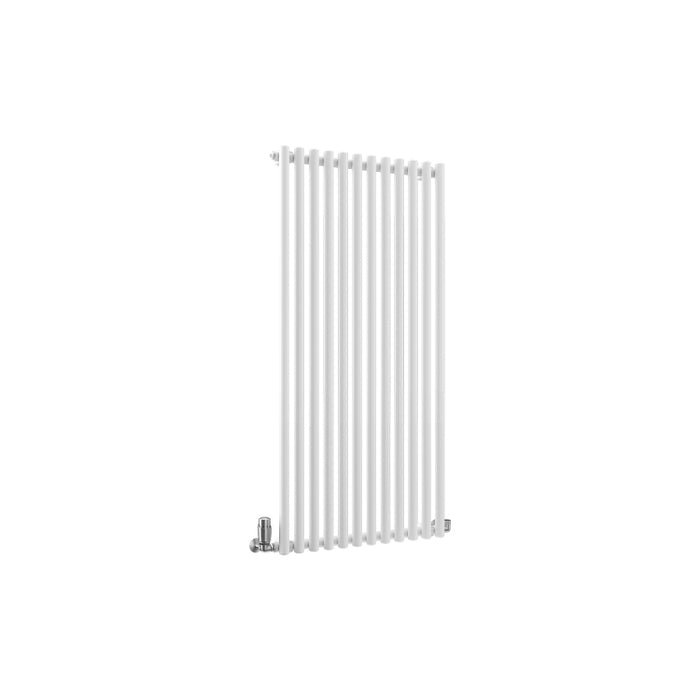 TradeRad Premium Steel Round Tube White Vertical Designer Radiators