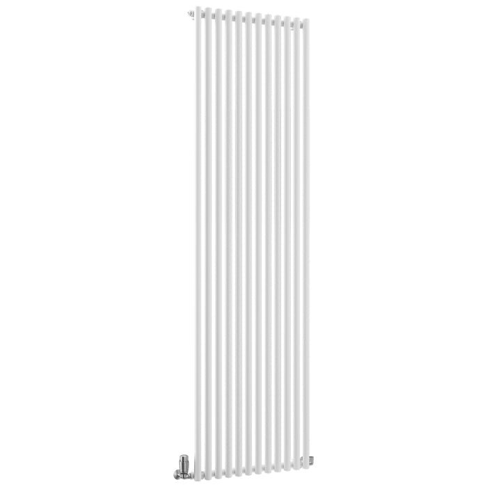 TradeRad Premium Steel Round Tube White Vertical Designer Radiators