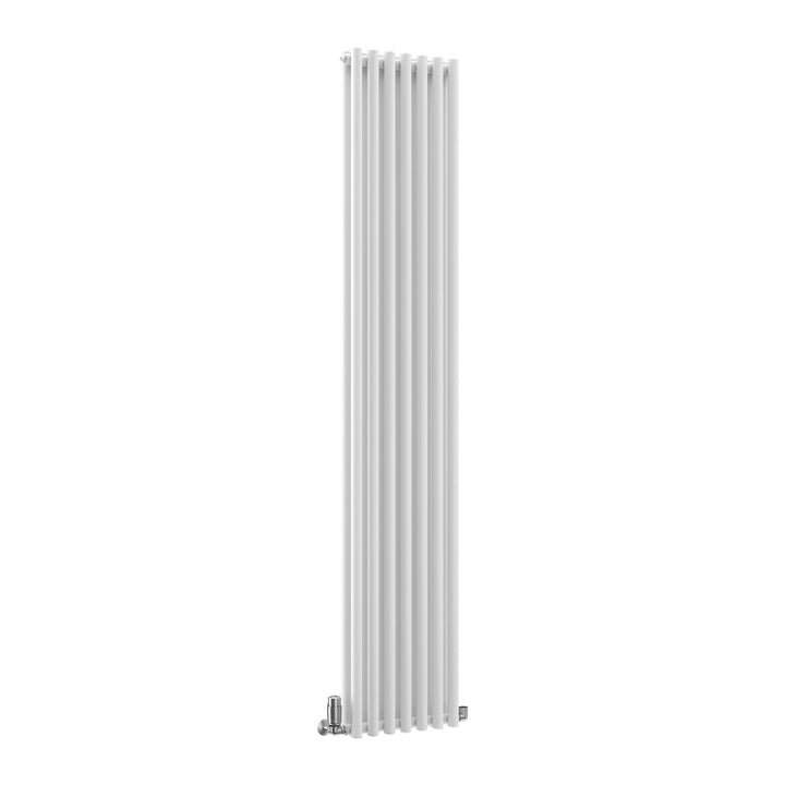 TradeRad Premium Steel Round Tube White Vertical Designer Radiators