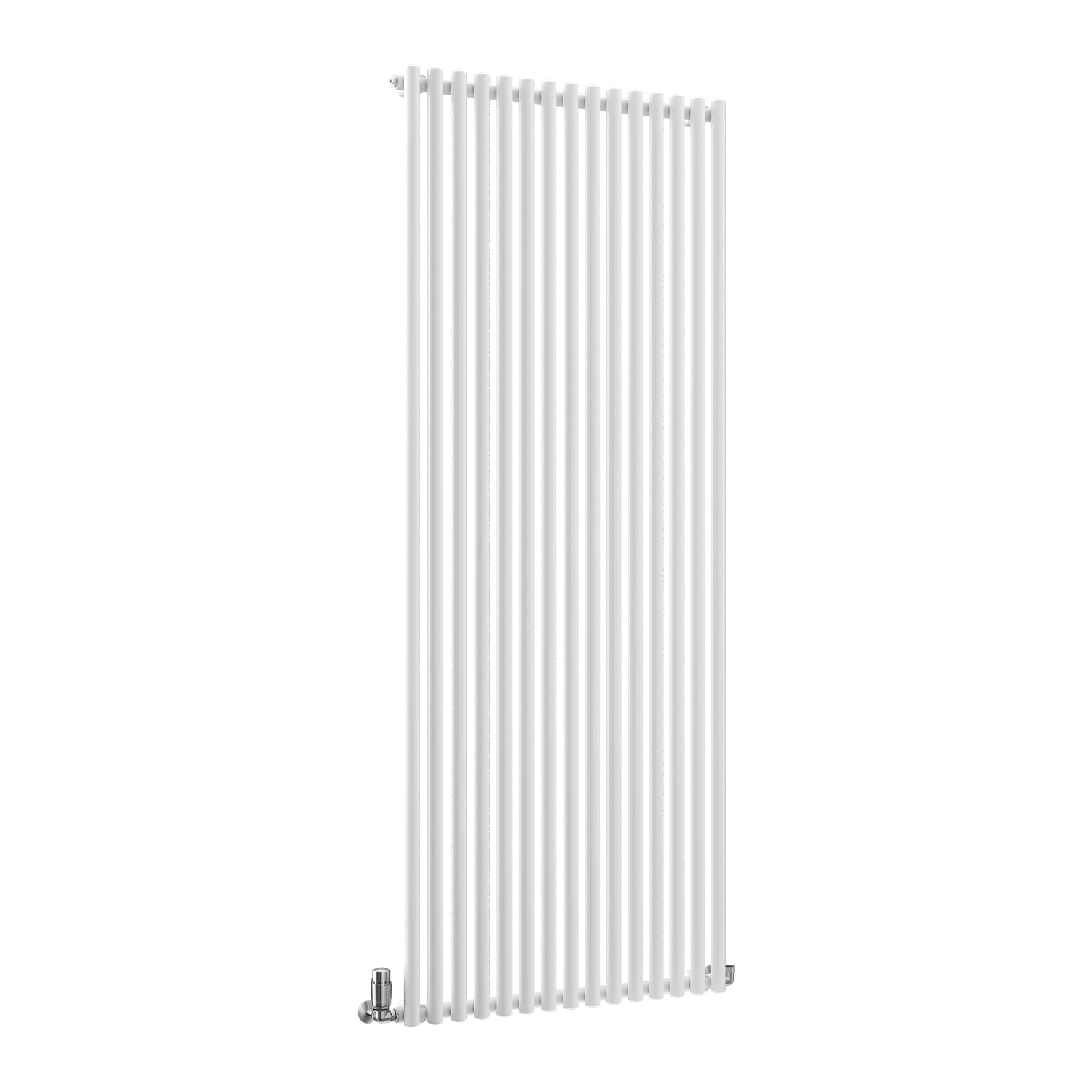 TradeRad Premium Steel Round Tube White Vertical Designer Radiators