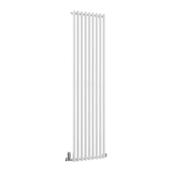 TradeRad Premium Steel Round Tube White Vertical Designer Radiators