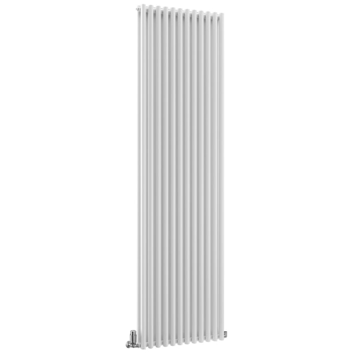 TradeRad Premium Steel Round Tube White Vertical Designer Radiators
