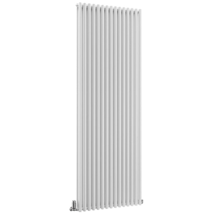 TradeRad Premium Steel Round Tube White Vertical Designer Radiators