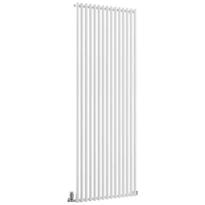 TradeRad Premium Steel Round Tube White Vertical Designer Radiators