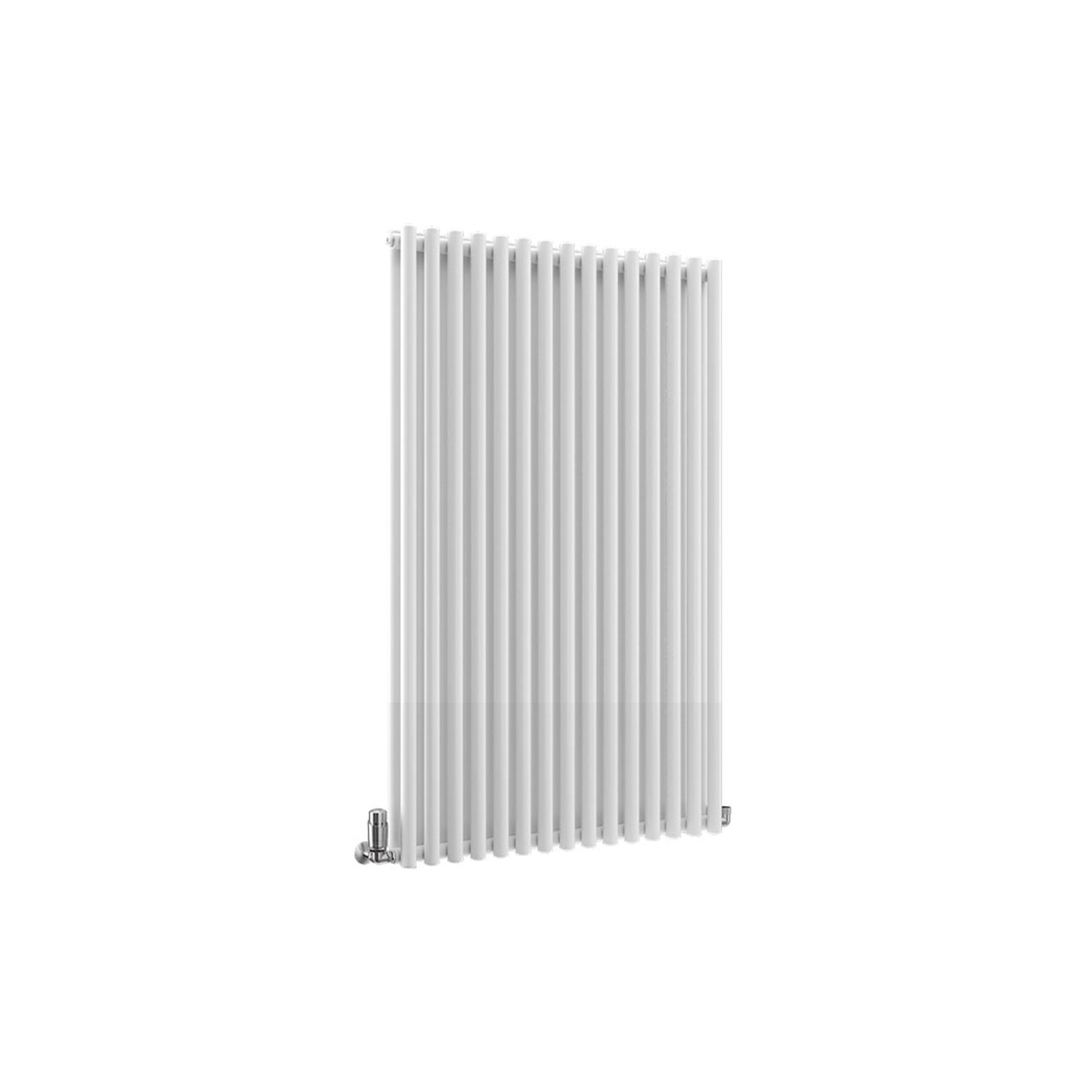 TradeRad Premium Steel Round Tube White Vertical Designer Radiators