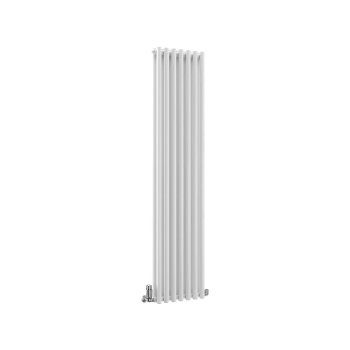 TradeRad Premium Steel Round Tube White Vertical Designer Radiators